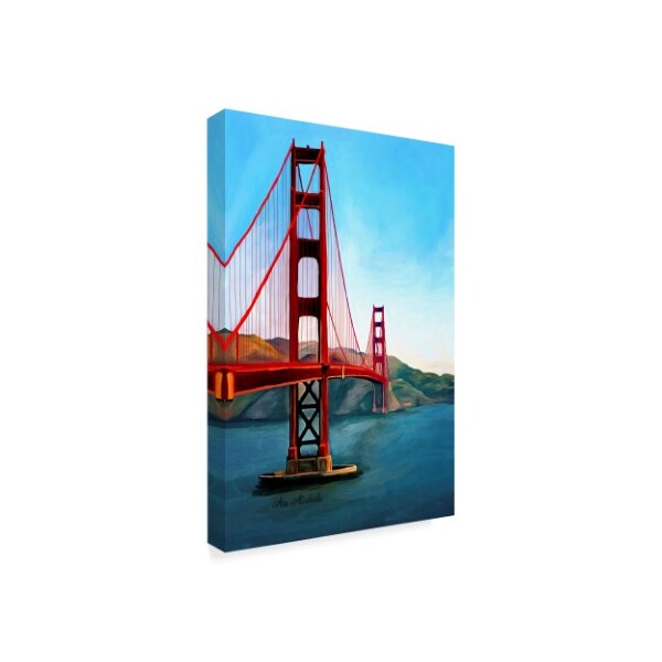 Ata Alishahi 'Golden Gate Bridge' Canvas Art,12x19